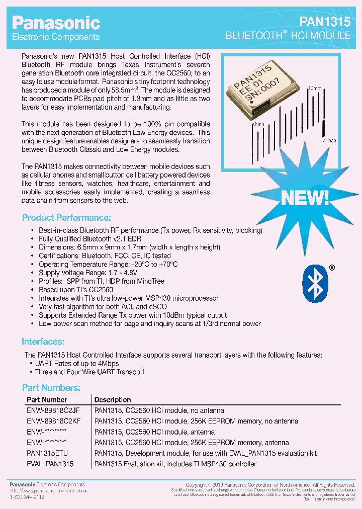 PAN1315_5012482.PDF Datasheet