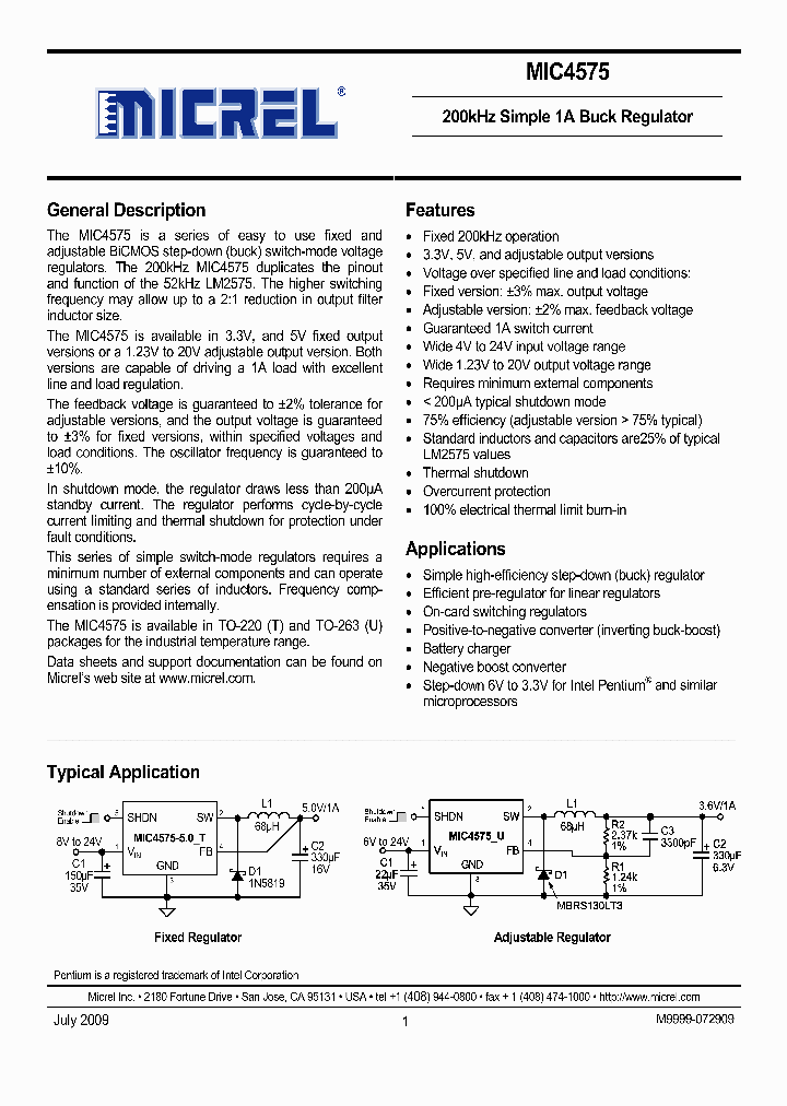MIC4575-33BT_5012620.PDF Datasheet