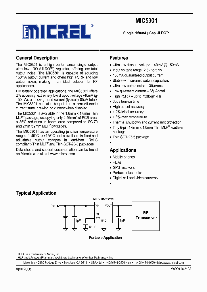 MIC5301-21YD5_5012807.PDF Datasheet