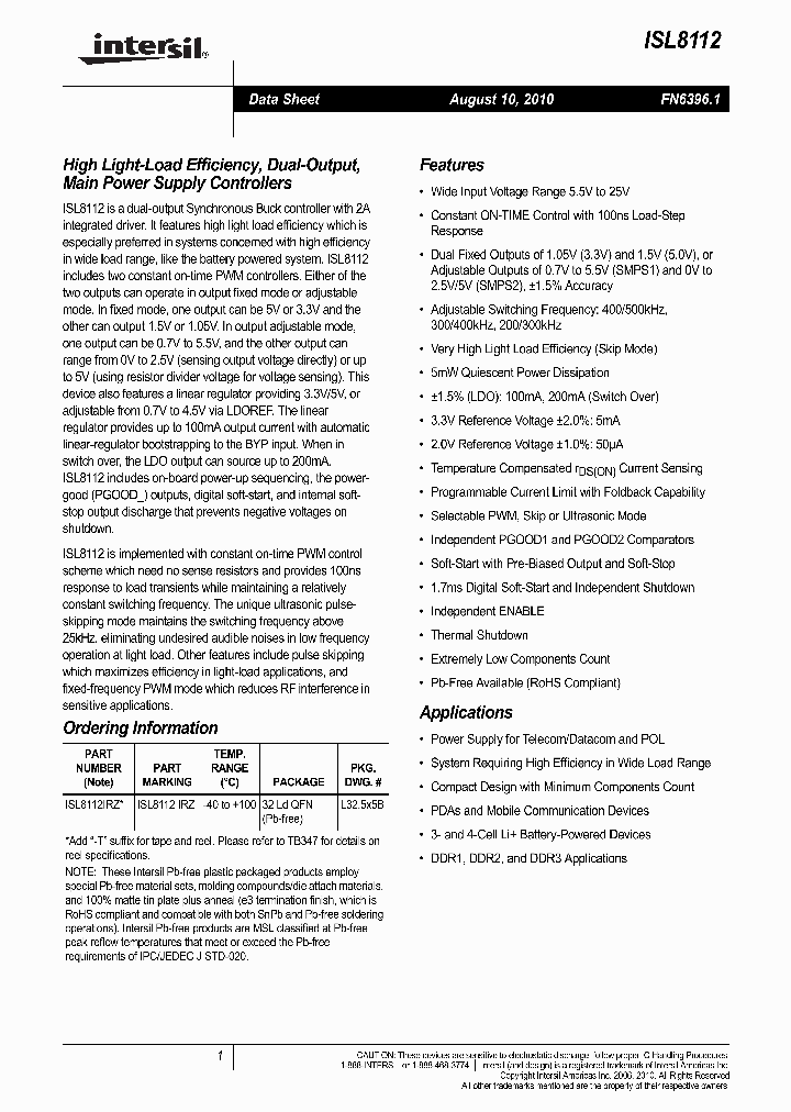 ISL8112_5013210.PDF Datasheet