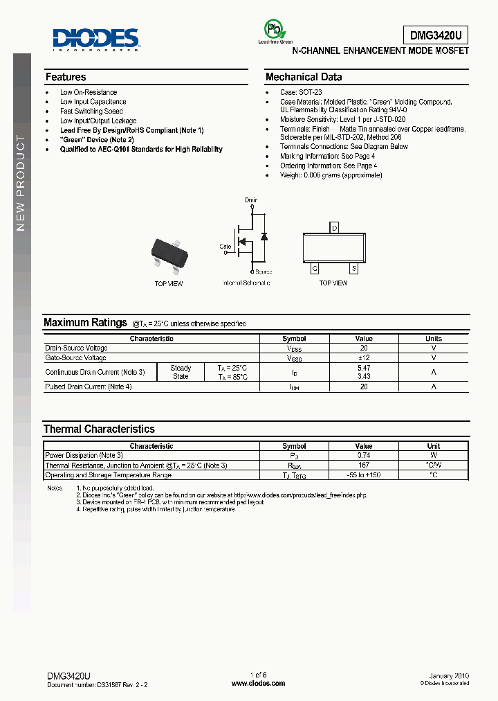 DMG3420U_5013412.PDF Datasheet