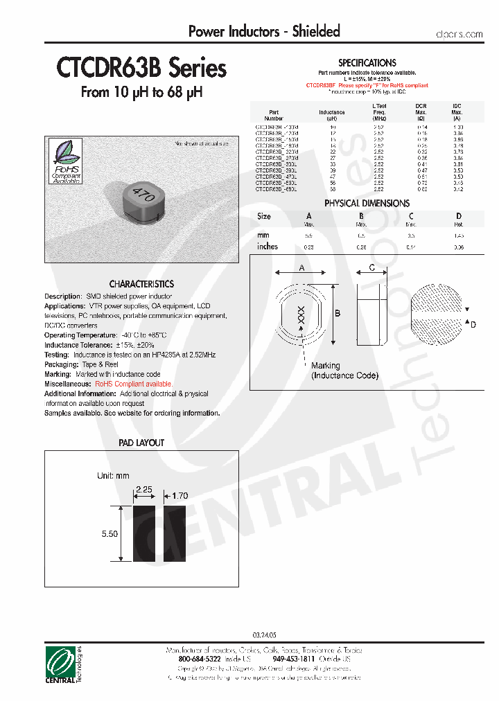 CTCDR63B_5014411.PDF Datasheet
