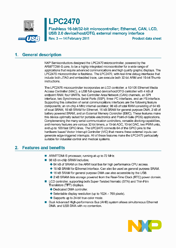 LPC2470FET208_5015805.PDF Datasheet