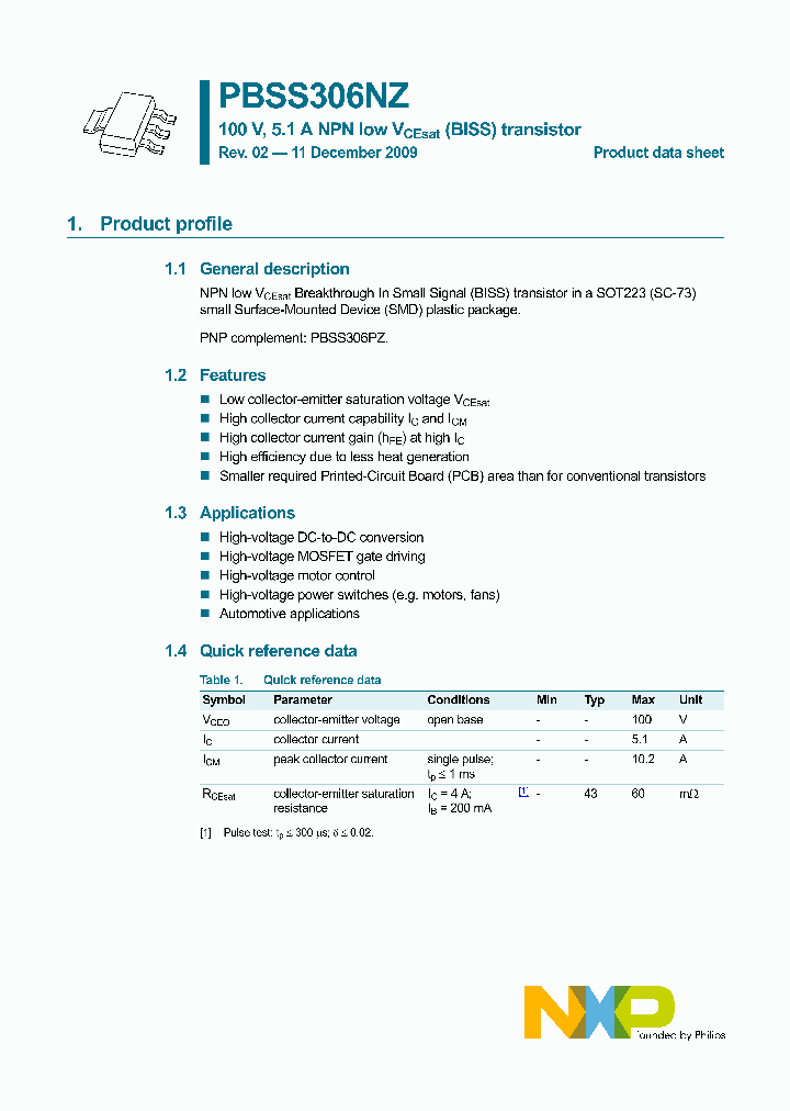 PBSS306NZ_5016393.PDF Datasheet