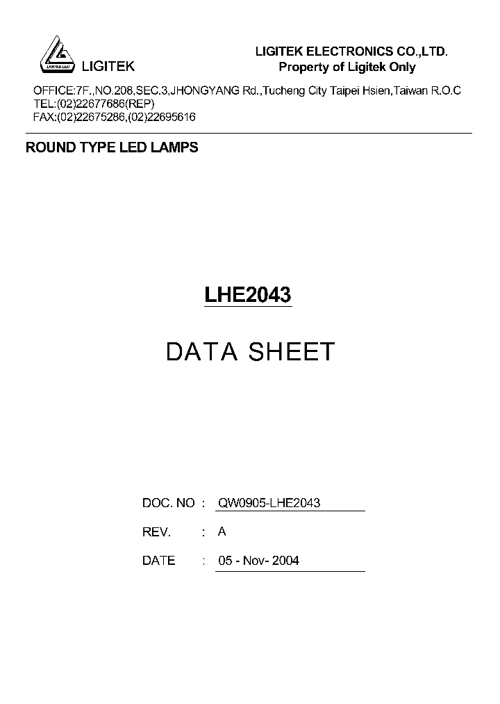 LHE2043_5016790.PDF Datasheet