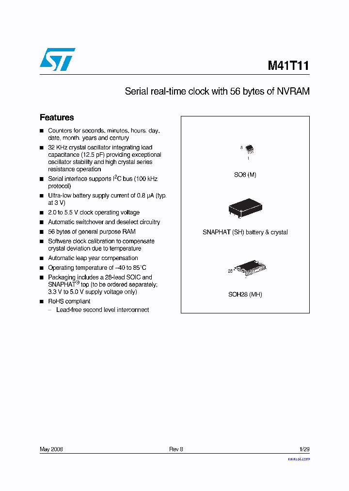 M41T11MH6E_5016830.PDF Datasheet