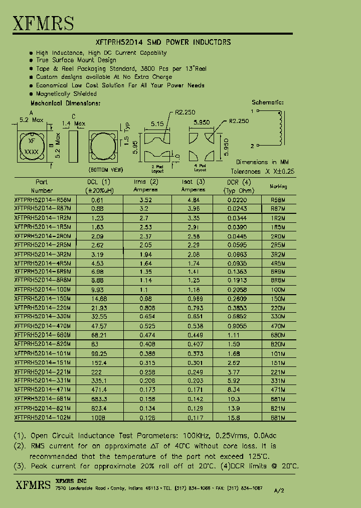 XFTPRH52D14-331M_5016846.PDF Datasheet