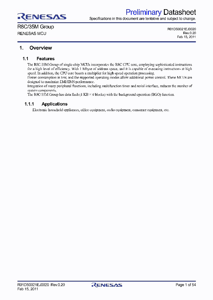 R5F21356MDFP_5017474.PDF Datasheet