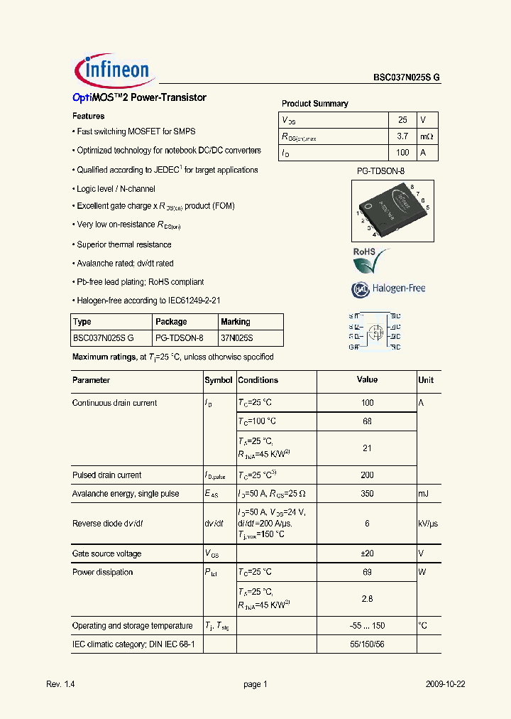 BSC037N025SG_5017891.PDF Datasheet