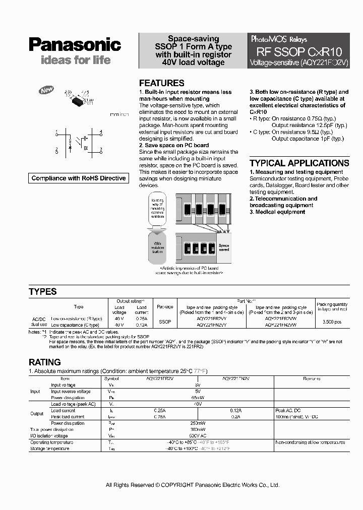 AQY221FN2VW_5020508.PDF Datasheet