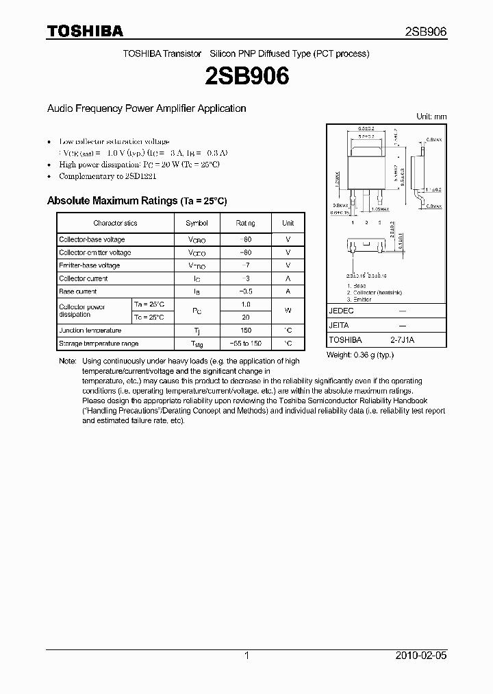 2SB90610_5021601.PDF Datasheet