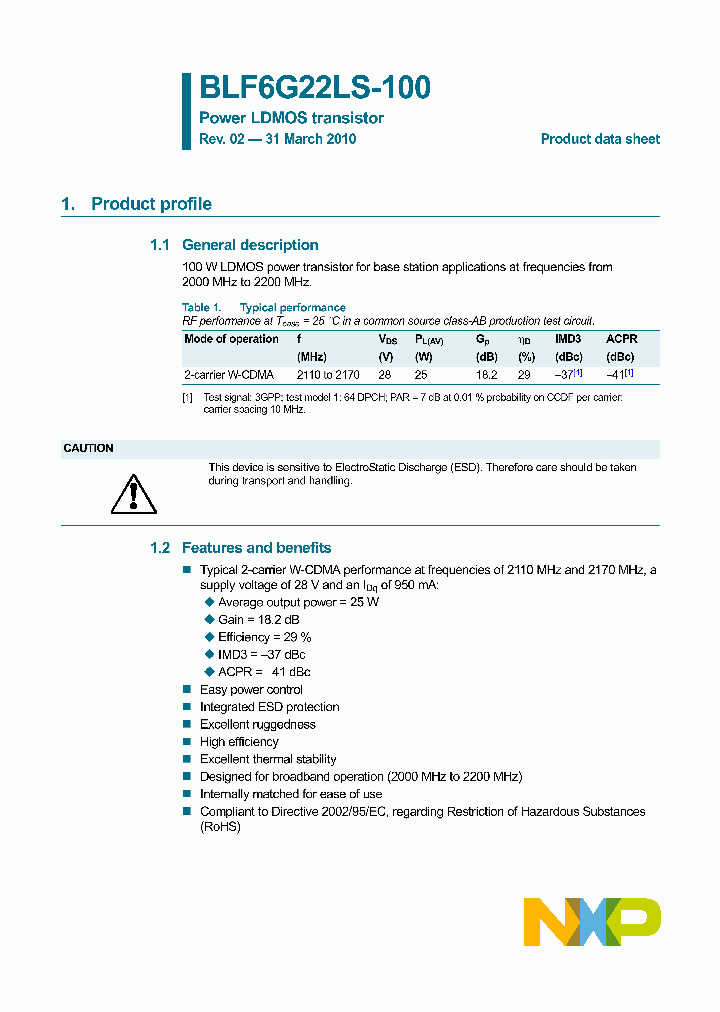 BLF6G22LS-100_5022969.PDF Datasheet