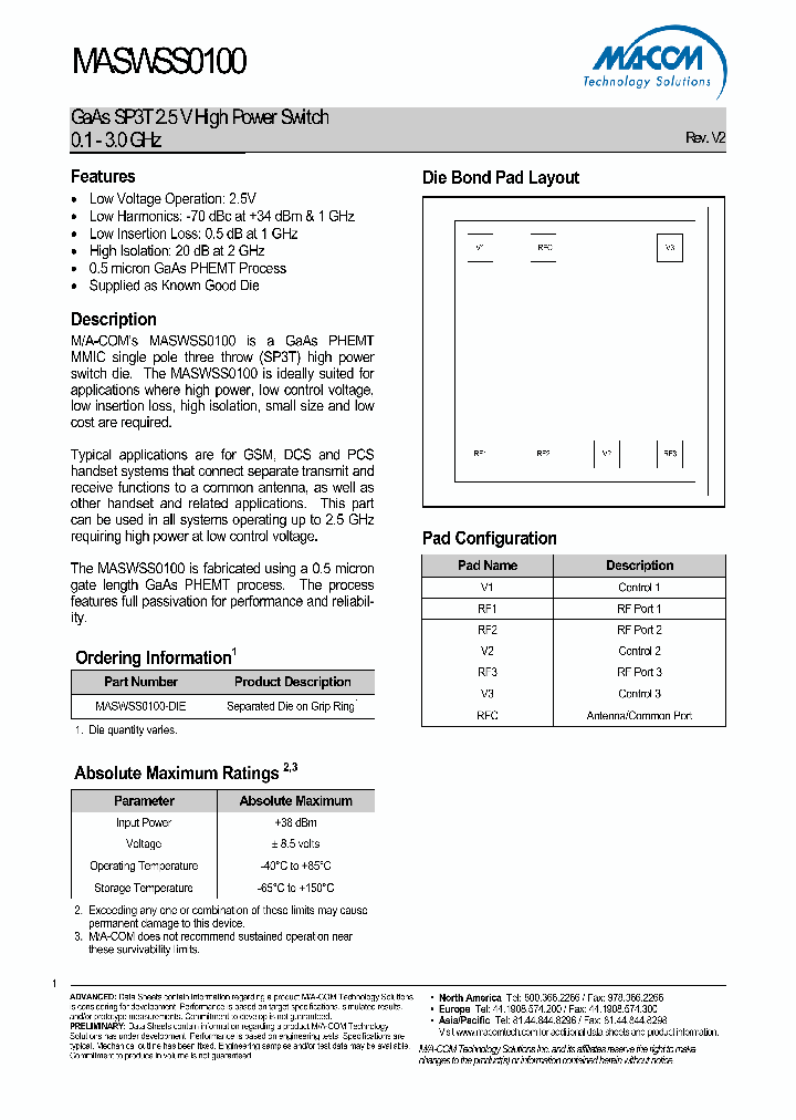 MASWSS0100-DIE_5023436.PDF Datasheet