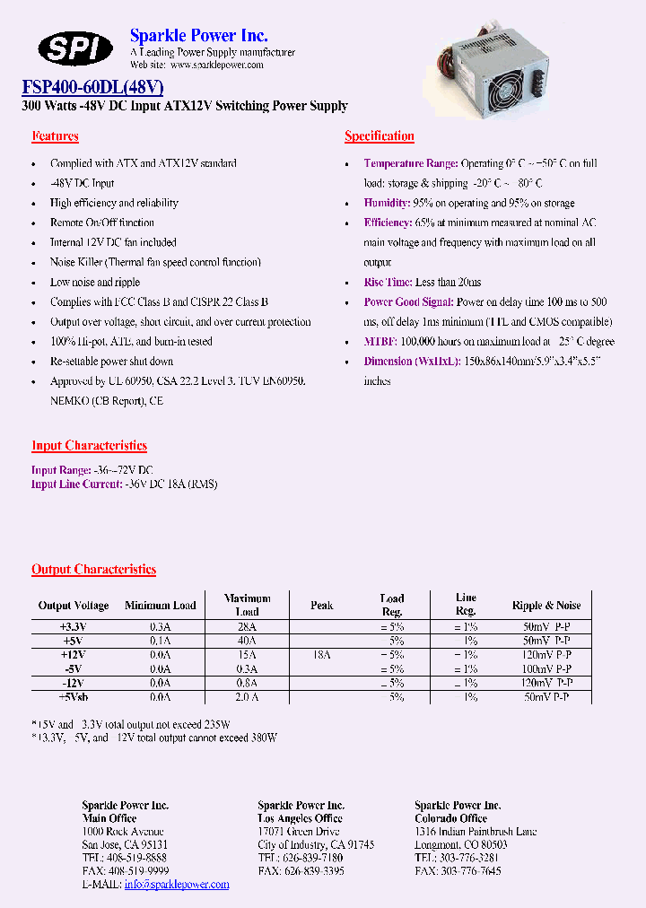 FSP400-60DL_5024390.PDF Datasheet