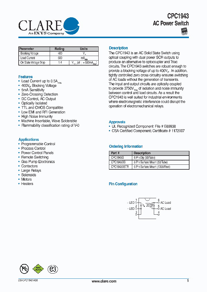 CPC1943_5024758.PDF Datasheet