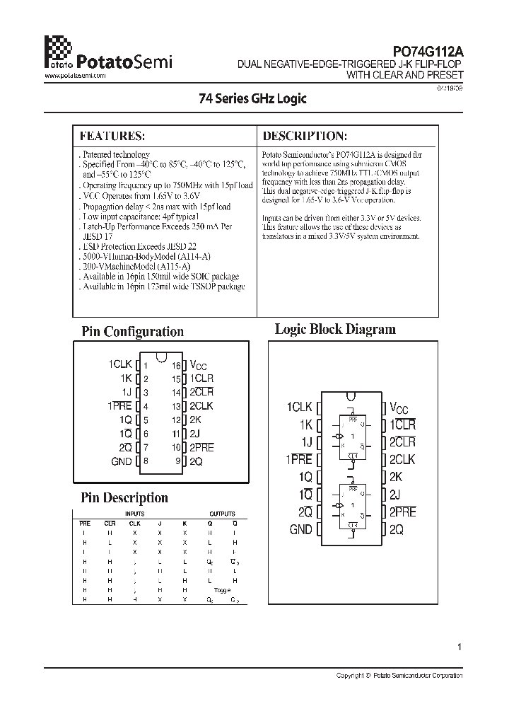 PO74G112ATR_5024809.PDF Datasheet