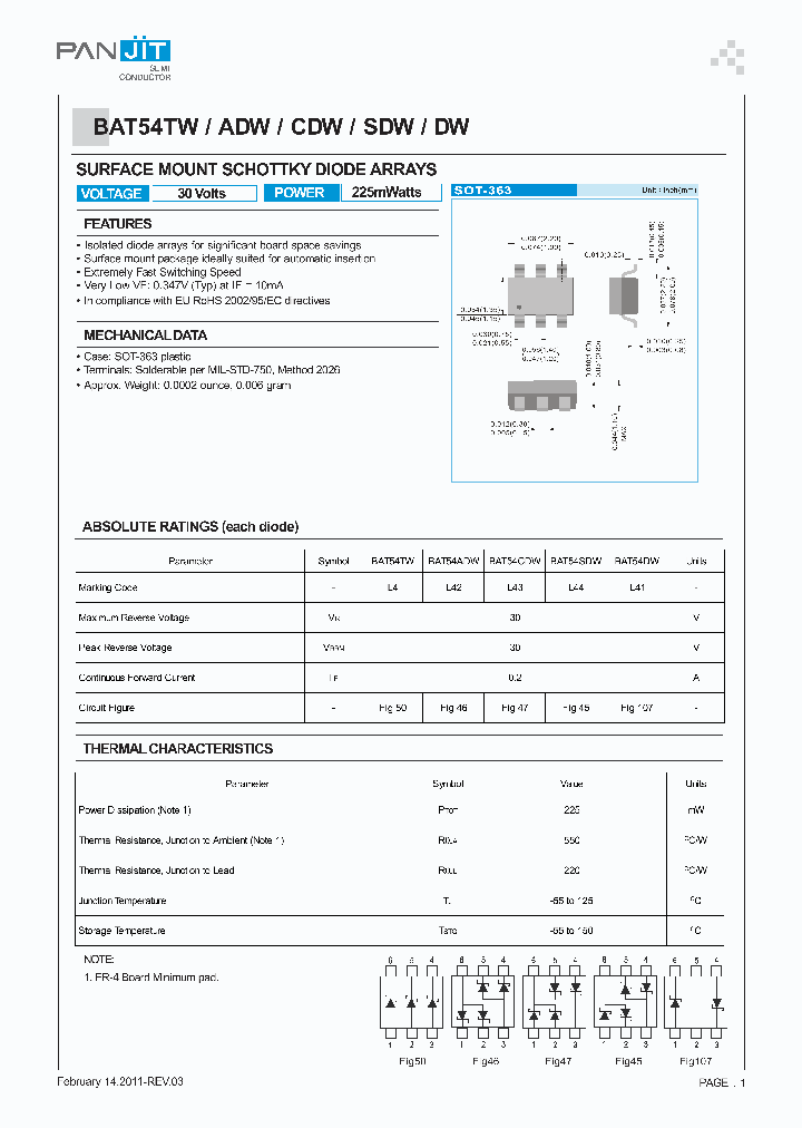 BAT54SDW_5024895.PDF Datasheet