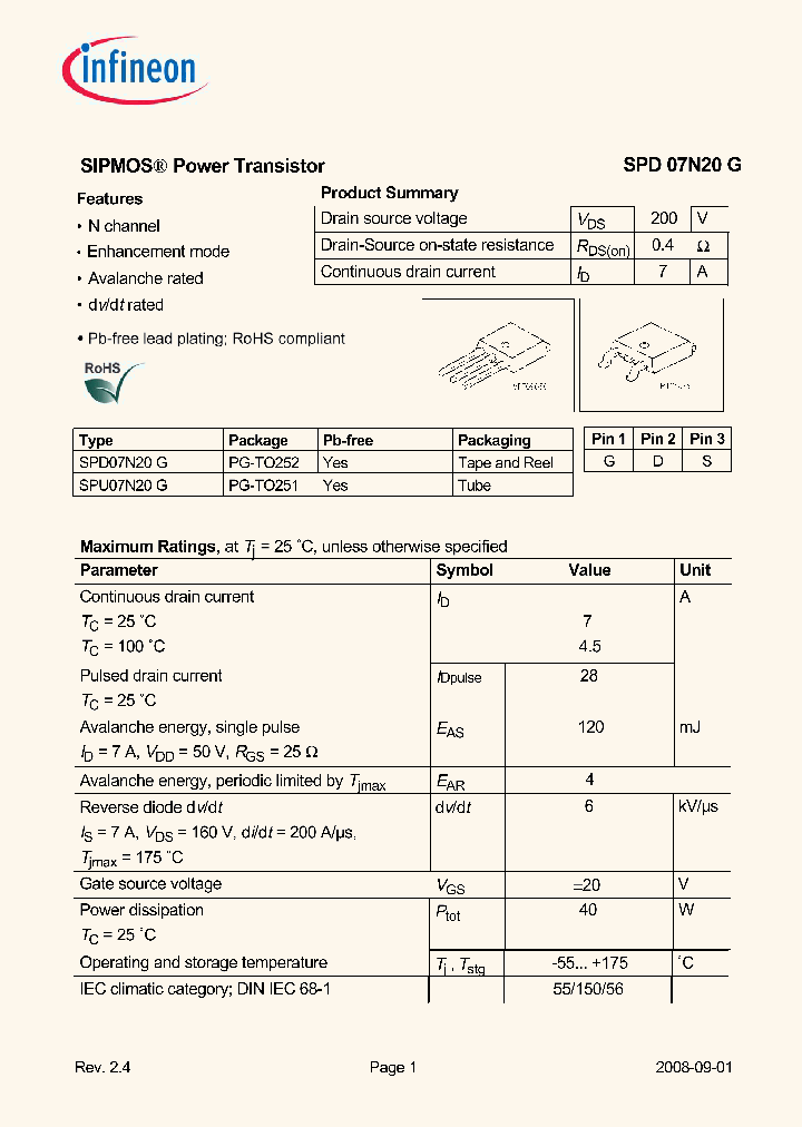 SPD07N20_5025174.PDF Datasheet