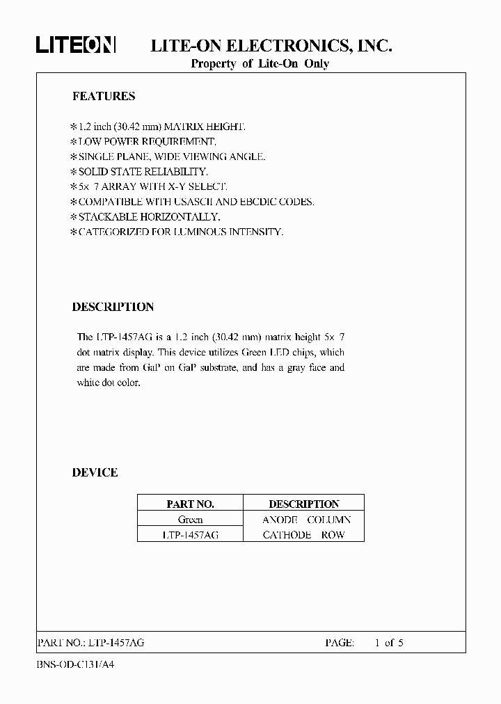 LTP-1457AG_5025389.PDF Datasheet