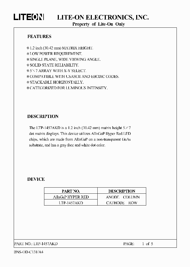 LTP-1457AKD_5025392.PDF Datasheet