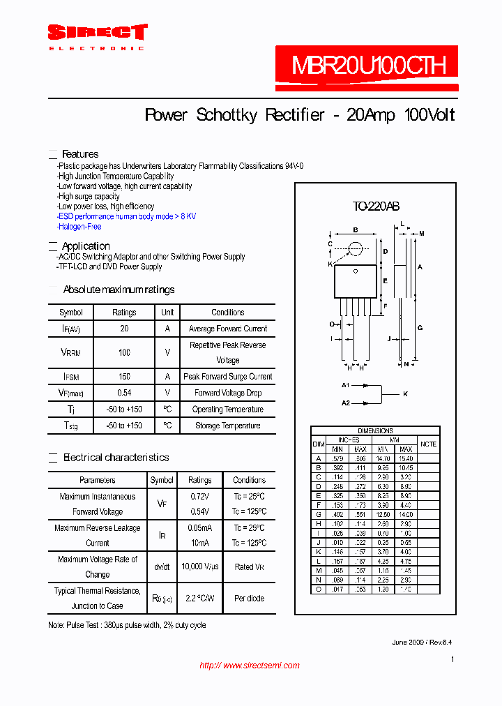 MBR20U100CTH_5025451.PDF Datasheet