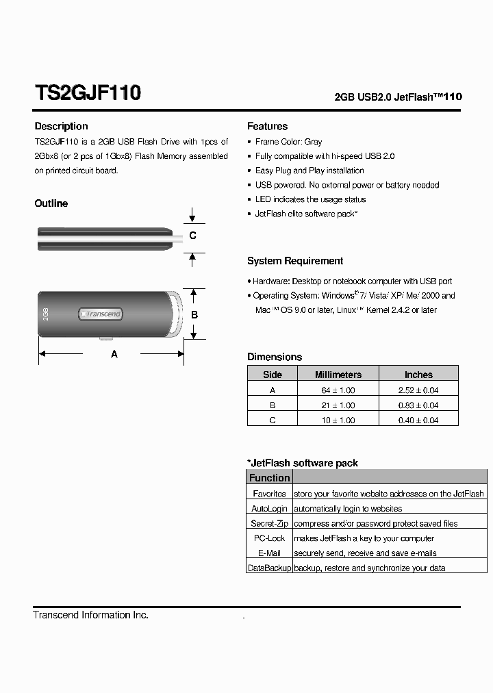 TS2GJF110_5025458.PDF Datasheet