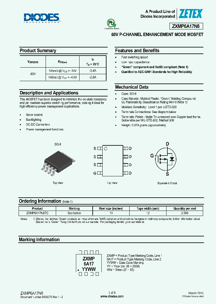 ZXMP6A17N8TC_5025883.PDF Datasheet
