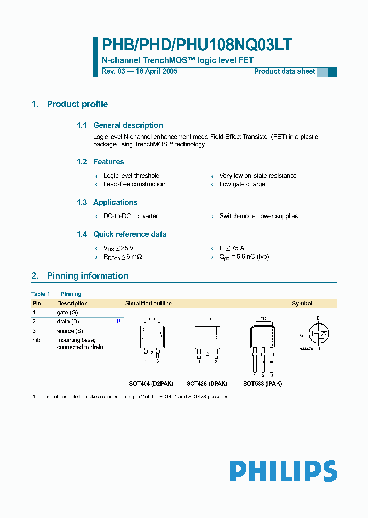 PHU108NQ03LT_5029393.PDF Datasheet