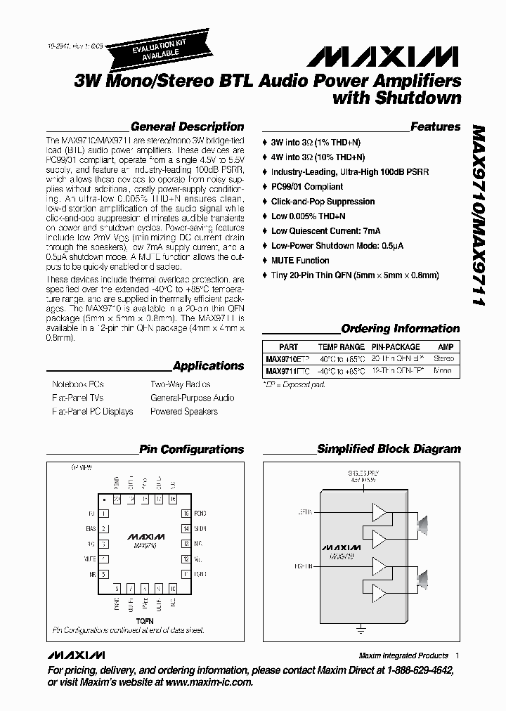 MAX9711ETC_5031954.PDF Datasheet