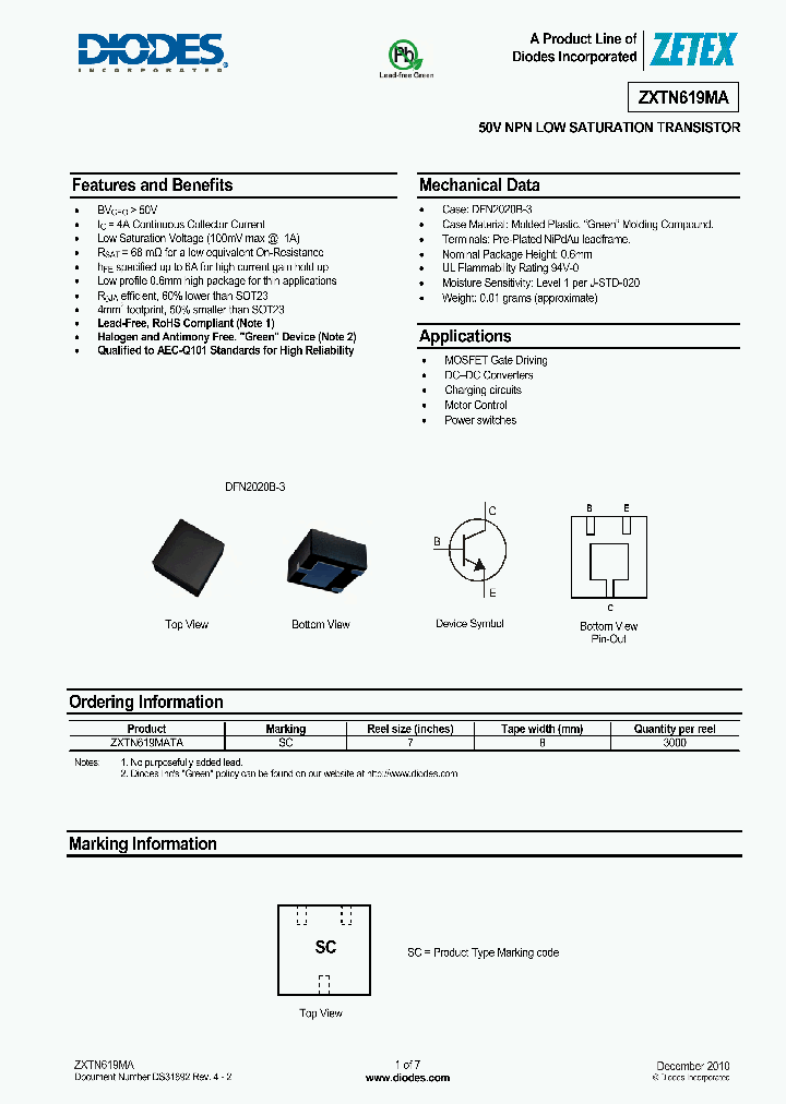 ZXTN619MA_5033077.PDF Datasheet