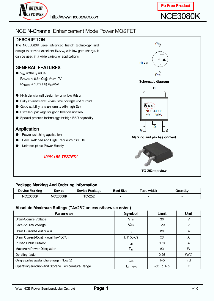 NCE3080K_5033509.PDF Datasheet