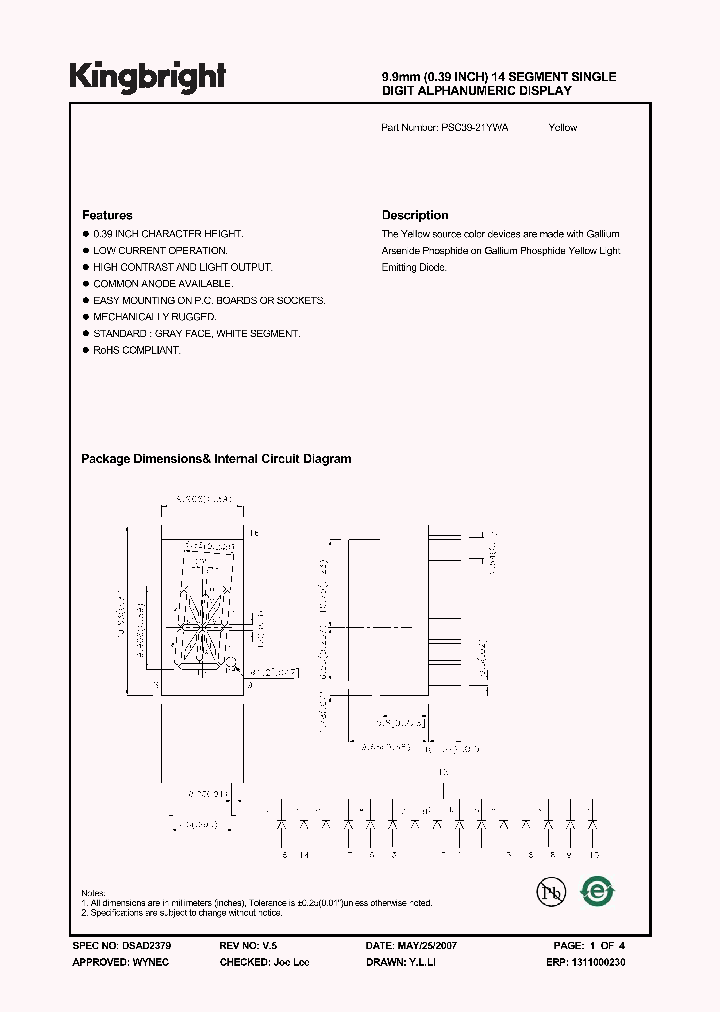 PSC39-21YWA_5034084.PDF Datasheet