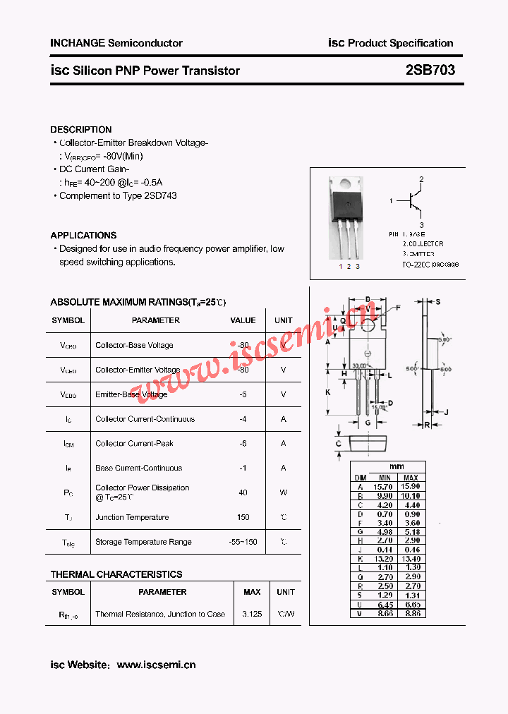 2SB703_5035195.PDF Datasheet