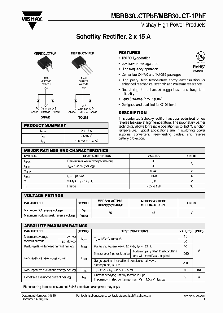 MBR3035CT-1P_5035394.PDF Datasheet