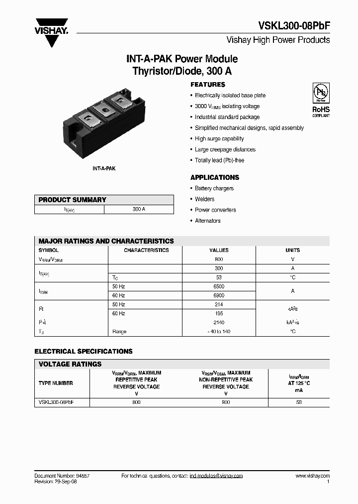 VSKL300-08PBF_5036416.PDF Datasheet