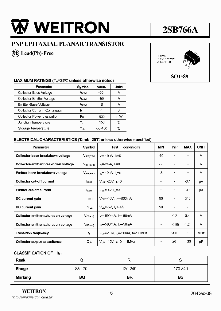2SB766A_5036500.PDF Datasheet