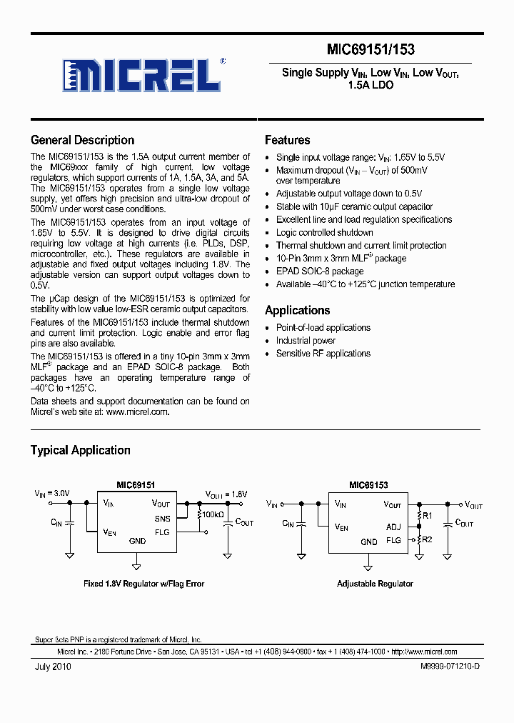 MIC69151_5036700.PDF Datasheet