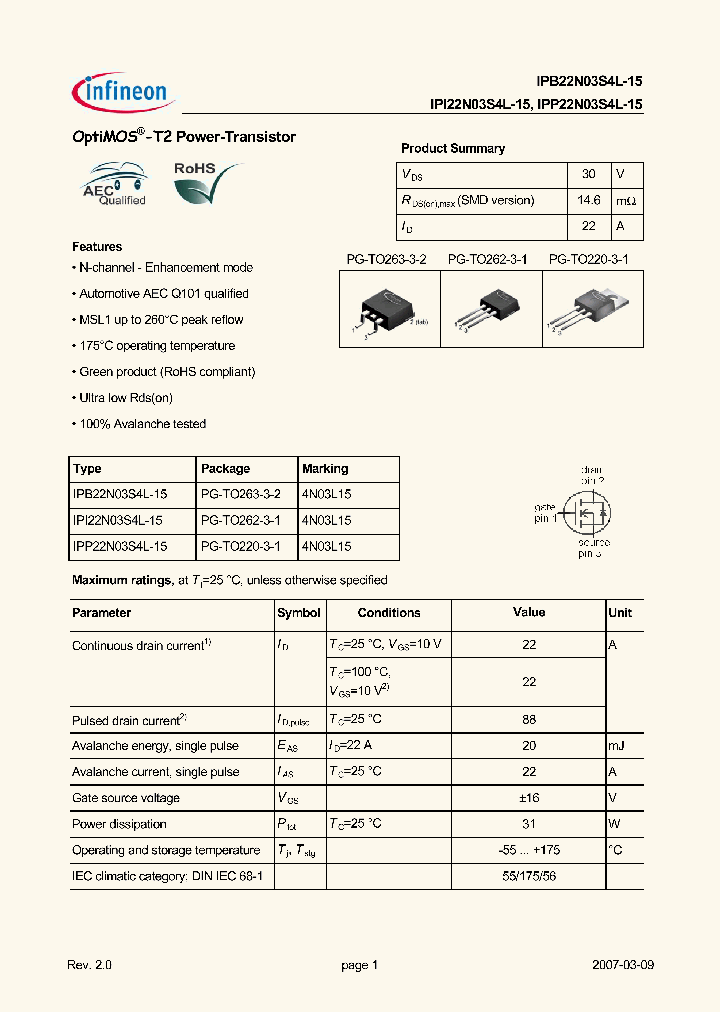 IPB22N03S4L-15_5036846.PDF Datasheet