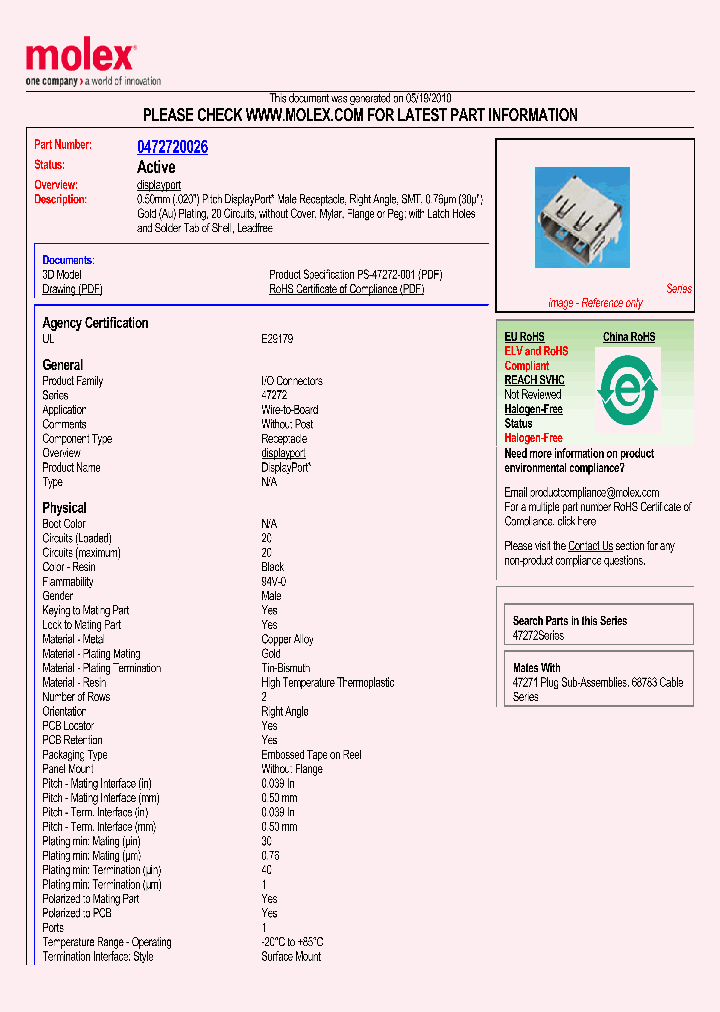 47272-0026_5037084.PDF Datasheet