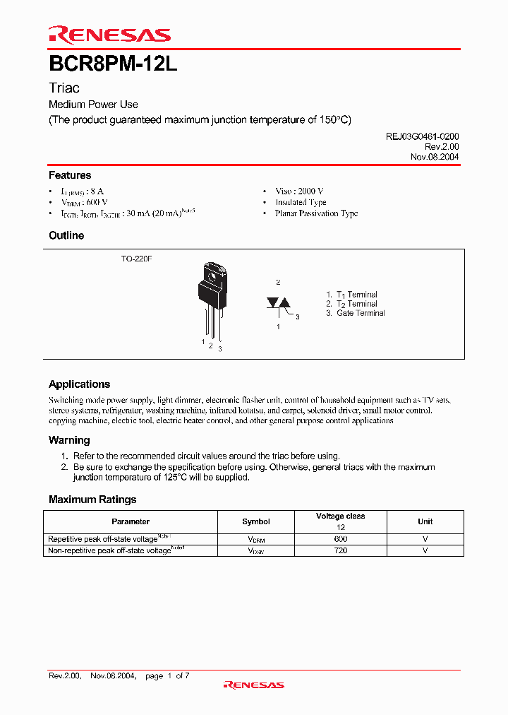 BCR8PM-12LB_5039205.PDF Datasheet