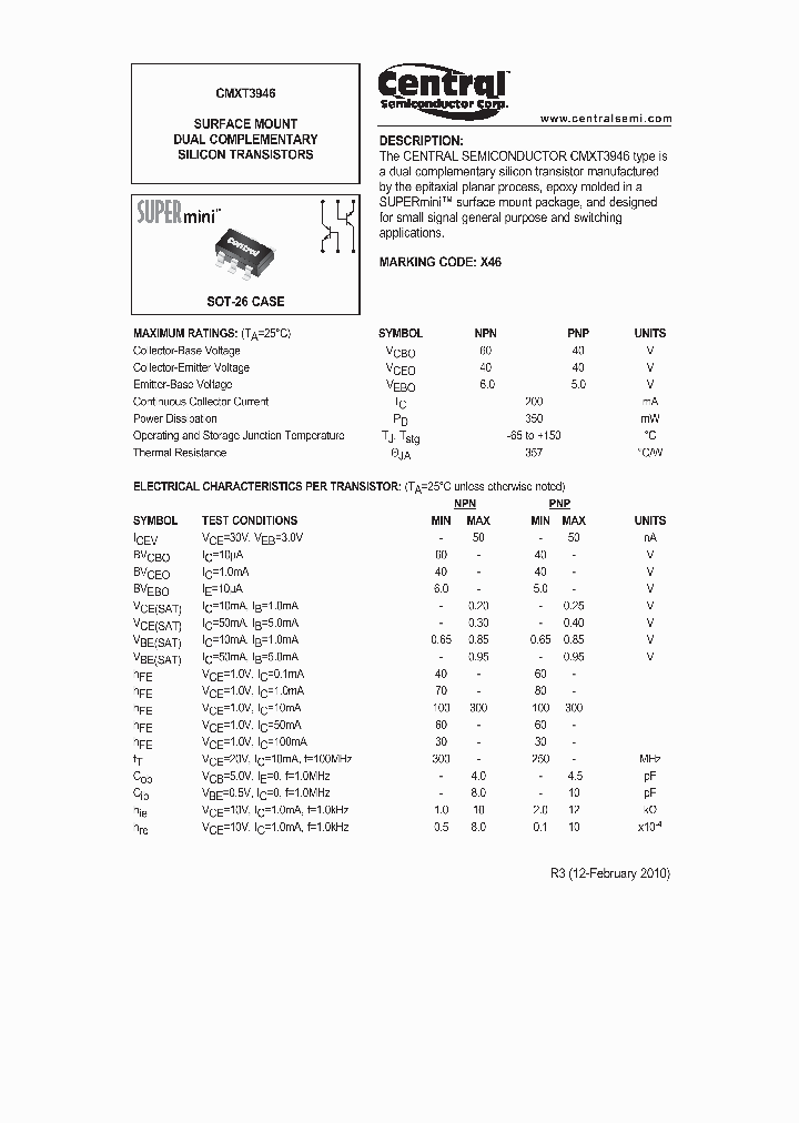 CMXT394610_5039410.PDF Datasheet