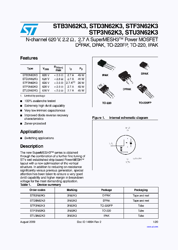 STF3N62K3_5039726.PDF Datasheet