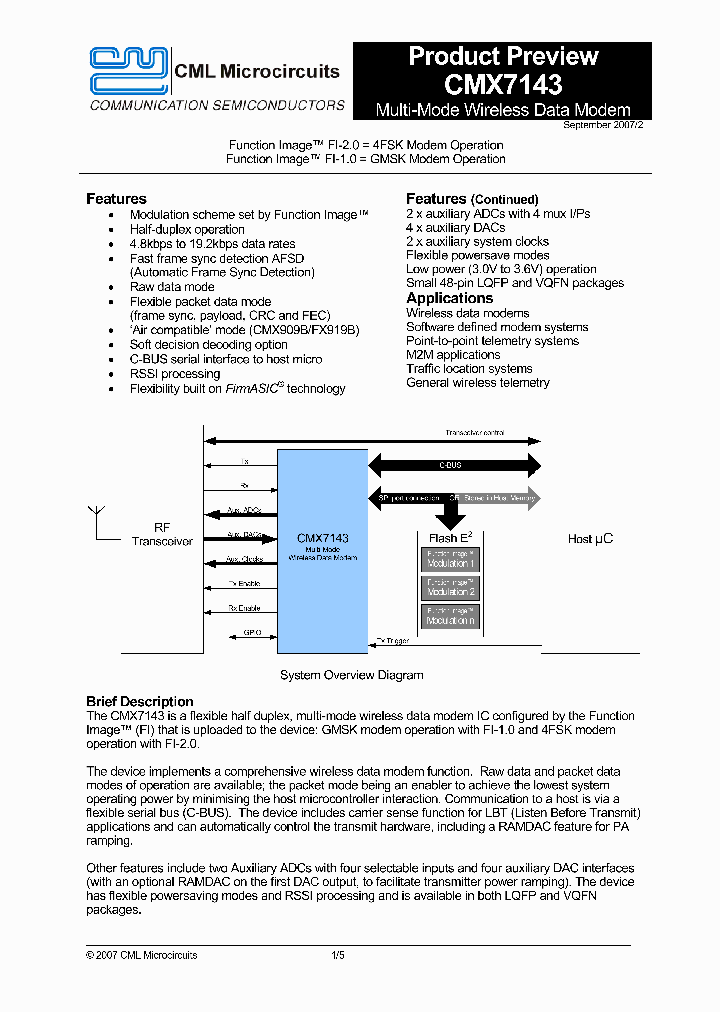 CMX7143_5040208.PDF Datasheet