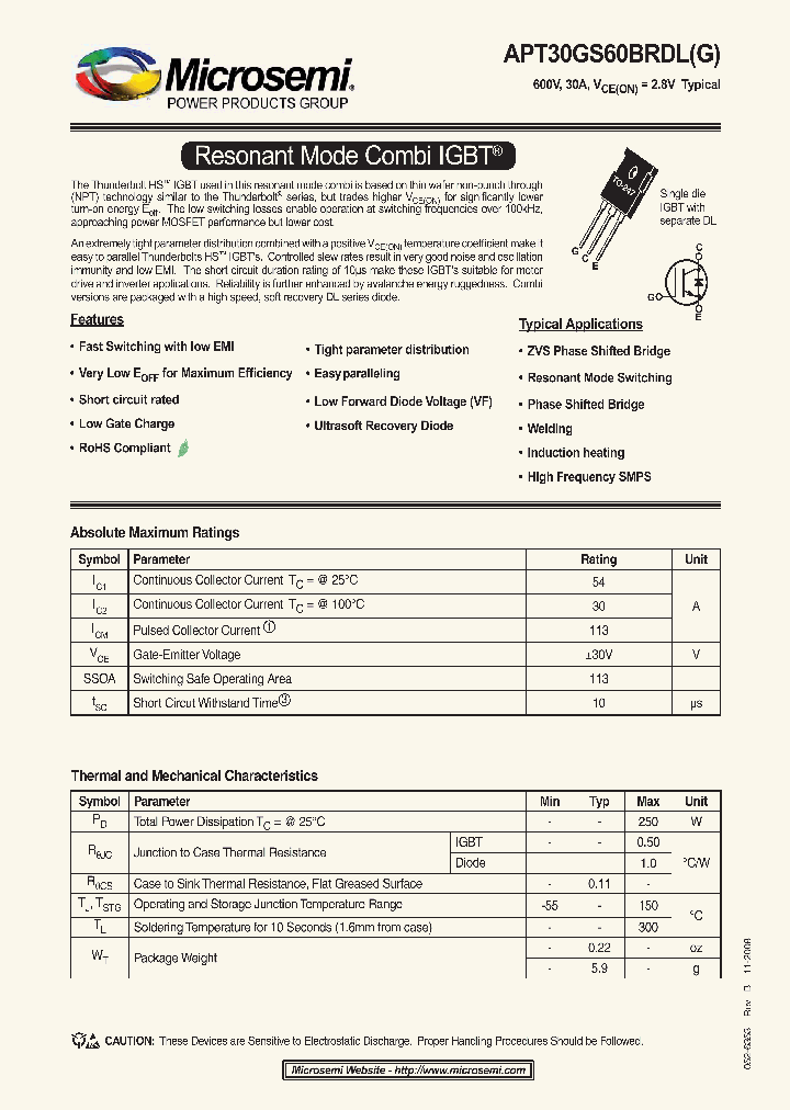 APT30GS60BRDL_5040857.PDF Datasheet