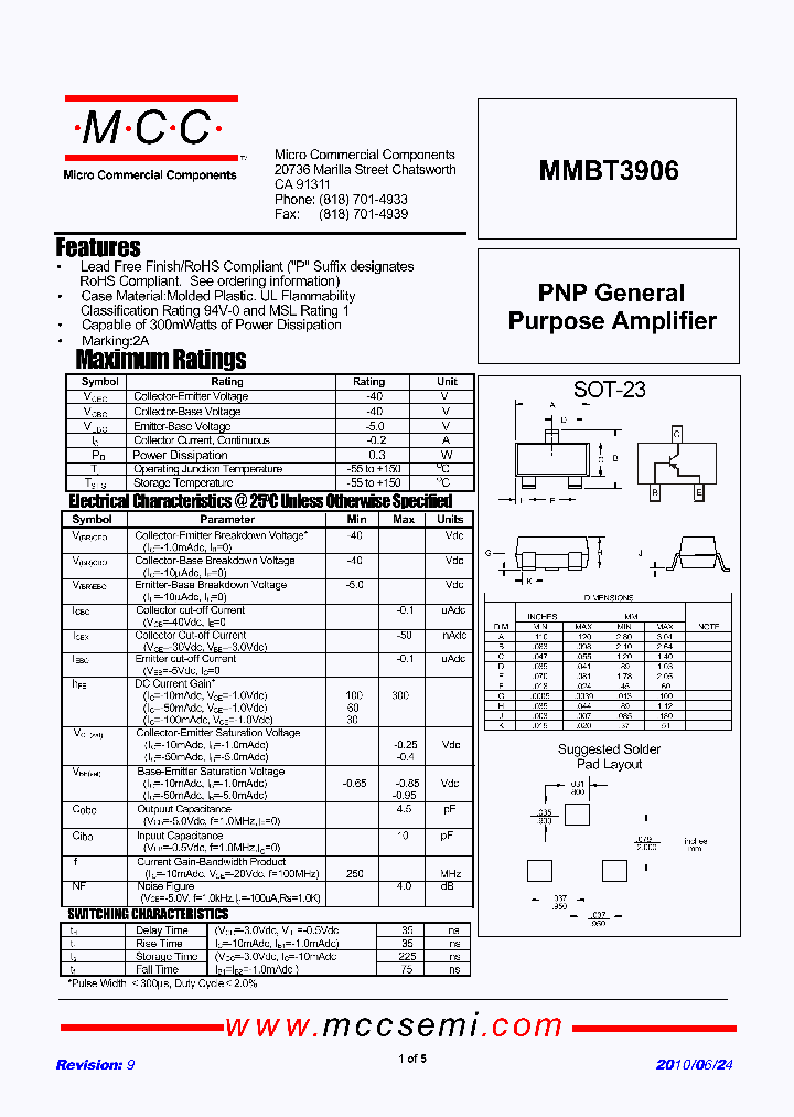 MMBT390610_5041401.PDF Datasheet