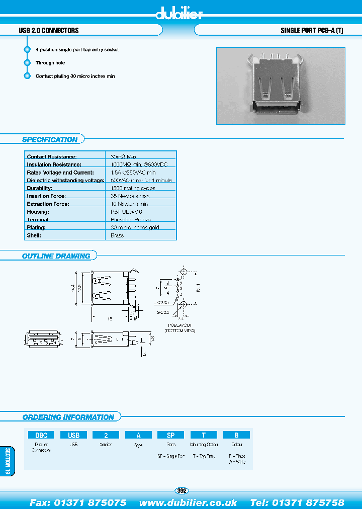 DBCUSB2ASPTB_5041460.PDF Datasheet