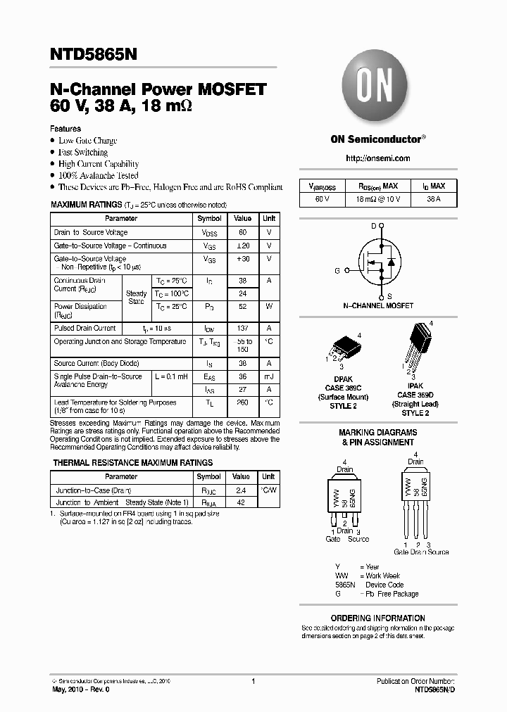 NTD5865N_5041836.PDF Datasheet
