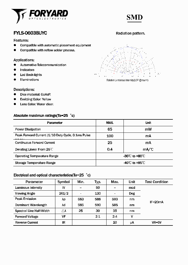 FYLS-0603BUYC_5042695.PDF Datasheet