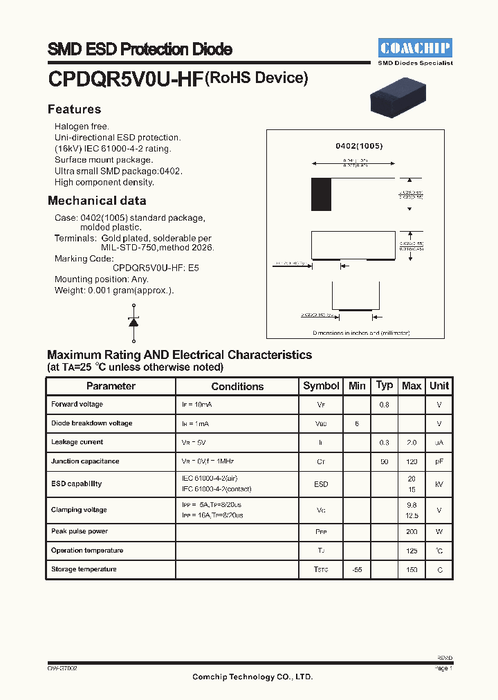 CPDQR5V0U-HF_5042734.PDF Datasheet