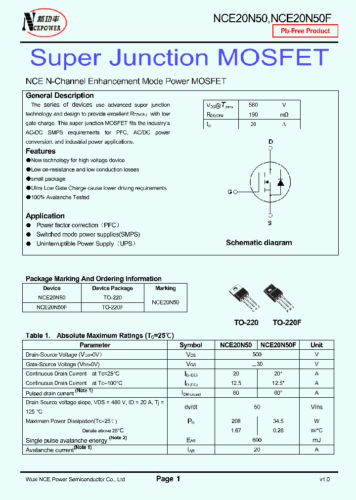 NCE20N50_5042975.PDF Datasheet